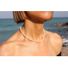 5 mm Cultured Pearl Necklace with 18K Gold Clasp – Handmade 40 cm