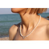 Handmade Cultured Pearl Necklace with Sterling Silver Clasp – 45 cm