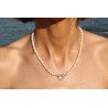 Handmade Cultured Pearl Necklace with Sterling Silver Clasp – 45 cm