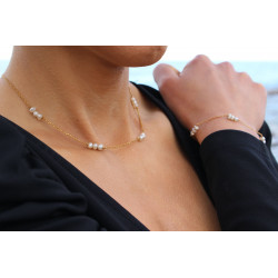 Freshwater Pearl & 18K Gold Necklace – Handmade in Spain | Joyas Neit