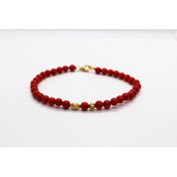 Exclusive 18K Gold and Red Coralina Bracelet – Handcrafted in Spain | Joyas Neit