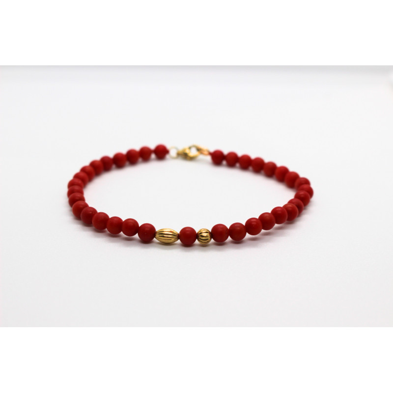 Exclusive 18K Gold and Red Coralina Bracelet – Handcrafted in Spain | Joyas Neit Exclusive 18K Gold and Red Coralina Bracelet – Handcrafted in Spain | Joyas Neit