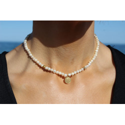 Atenea Necklace in Pearl and 18Karats Gold