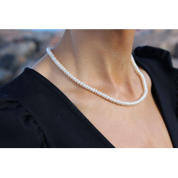 Noa Necklace in 18K Gold and Cultured Pearls