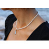 Aqua Marine necklace with 18 karats Gold