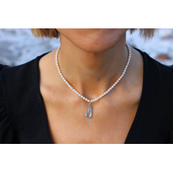 Aqua Marine necklace with 18 karats Gold