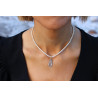 Aqua Marine necklace with 18 karats Gold