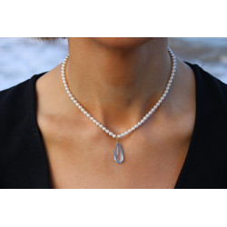 Aqua Marine necklace with 18 karats Gold