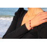 Coral and Pearl Bracelet in Sterling Silver Mya