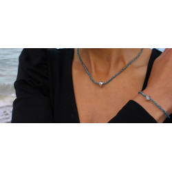 Sterling Silver Quartz Necklace Elsa