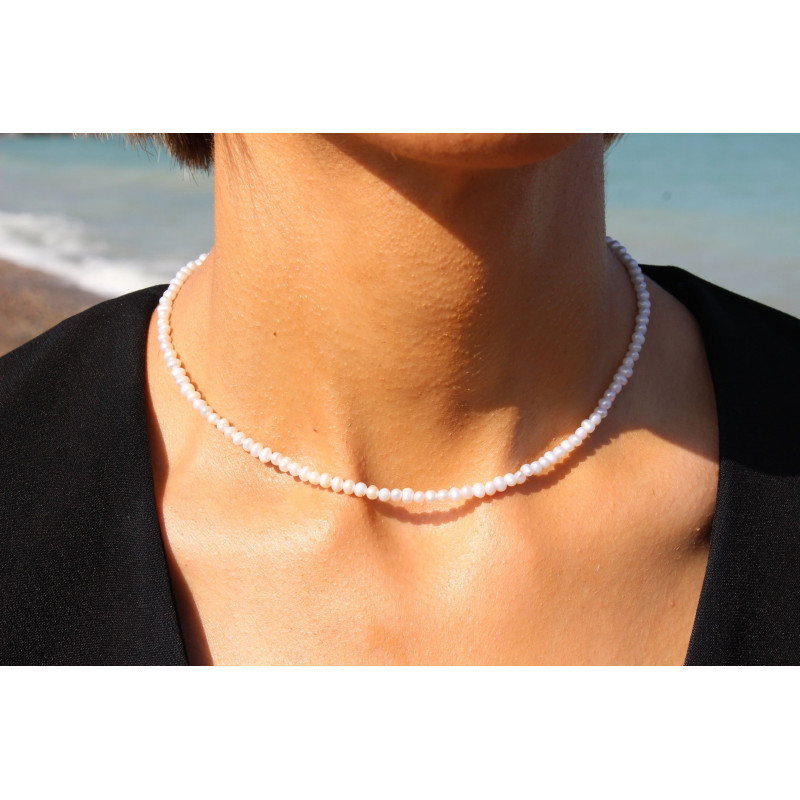Cultivated Pearl Necklace 0.04 mm – 925 Sterling Silver | Elegant & Timeless Cultivated Pearl Necklace 0.04 mm – 925 Sterling Silver | Elegant & Timeless
