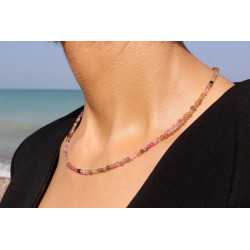 Rose Quartz Necklace 2.8 mm – Sterling Silver 925 | Elegance and Serenity