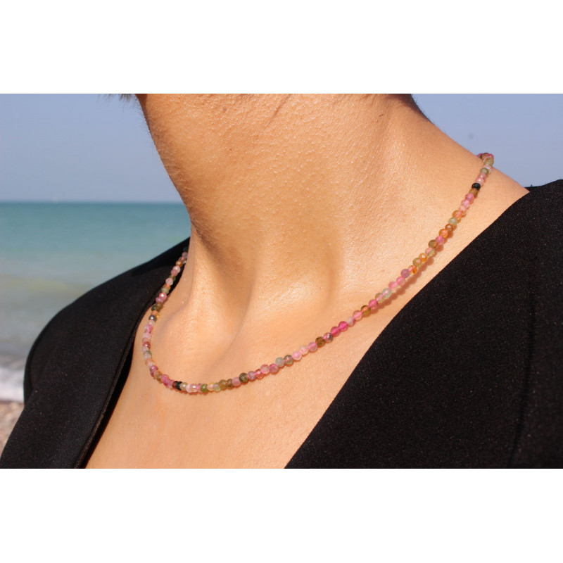 Rose Quartz Necklace 2.8 mm – Sterling Silver 925 | Elegance and Serenity Rose Quartz Necklace 2.8 mm – Sterling Silver 925 | Elegance and Serenity
