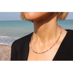 Rose Quartz Necklace 2.8 mm – Sterling Silver 925 | Elegance and Serenity
