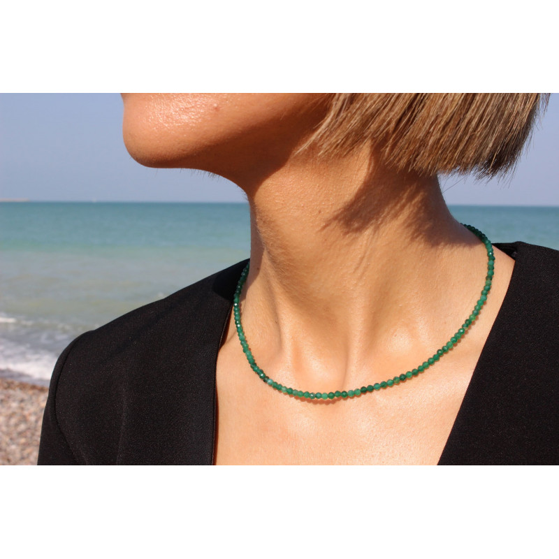 Green Tourmaline Necklace 2.8 mm – 925 Sterling Silver | Handmade Jewelry Green Tourmaline Necklace 2.8 mm – 925 Sterling Silver | Handmade Jewelry