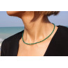 Collar de Turmalina Verde 2,8 mm – Plata de Ley 925 | Joyería Artesanal