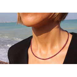 Collar de Granates 2,8 mm – Plata de Ley 925 | Joyería Artesanal