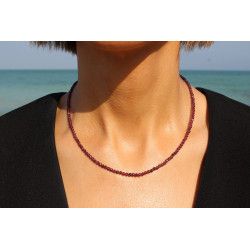 Collar de Granates 2,8 mm – Plata de Ley 925 | Joyería Artesanal