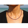 Garnet Necklace 2.8 mm – Handmade Sterling Silver Jewelry | Unique Gift