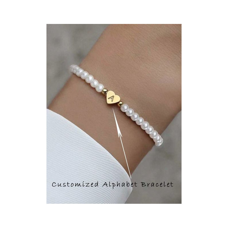 Silver Bracelet with Pearls & Customizable Heart β Elegance with Meaning β¨π Silver Bracelet with Pearls & Customizable Heart β Elegance with Meaning β¨π