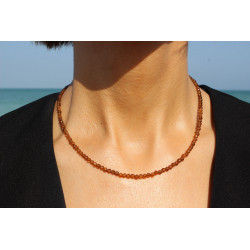 Collar de Cuarzo Ahumado 3 mm – Plata de Ley 925 | Joyería Artesanal