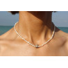Unique Cultured Pearl Necklace with 18K White Gold Crown | Artisan Jewelry