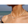 Unique Cultured Pearl Necklace with 18K White Gold Crown | Artisan Jewelry