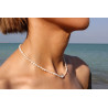 Unique Cultured Pearl Necklace with 18K White Gold Crown | Artisan Jewelry